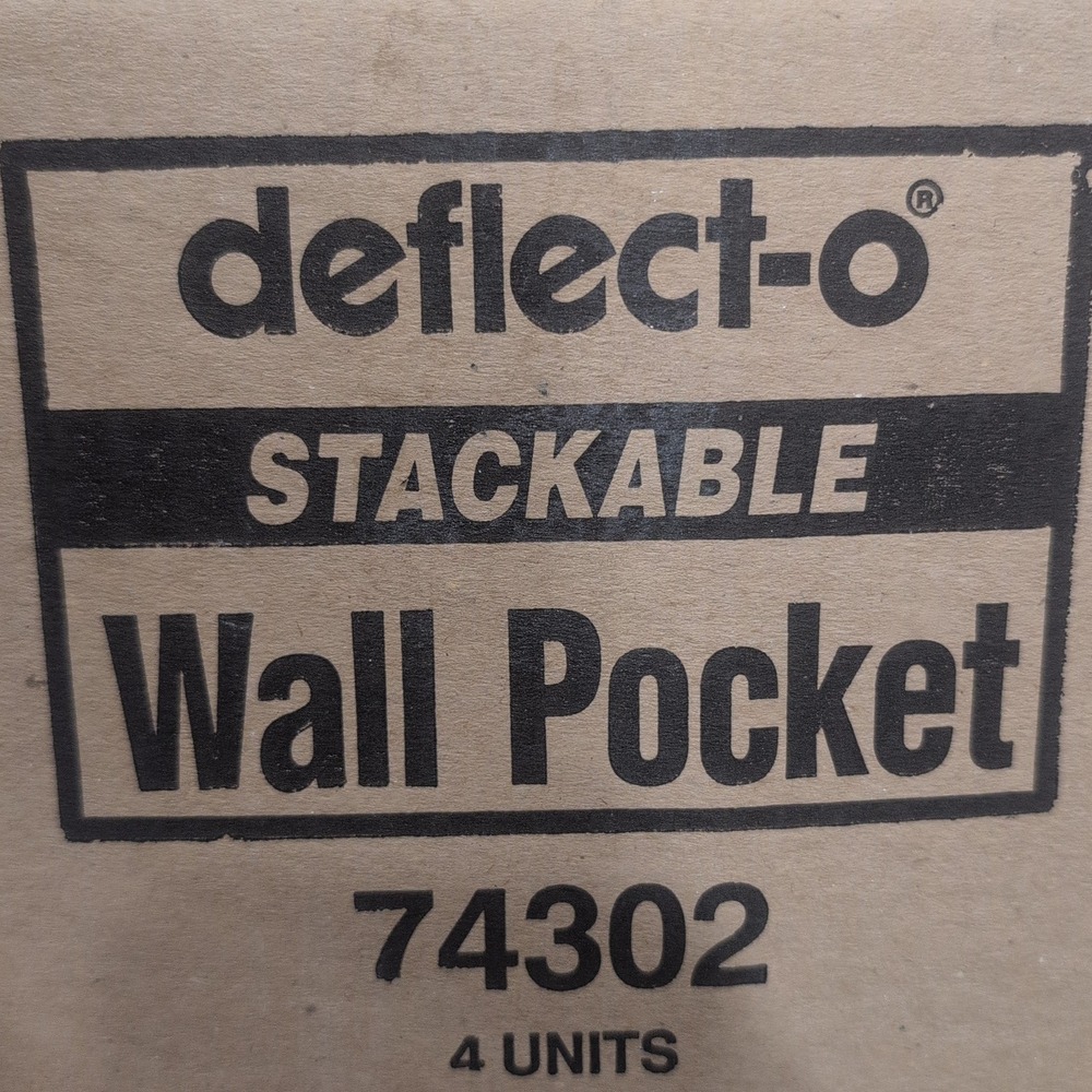 Deflect-o Stackable Wall Pocket‎ 74302 Smoke Clear Plastic Organizer Holder - Picture 6 of 6